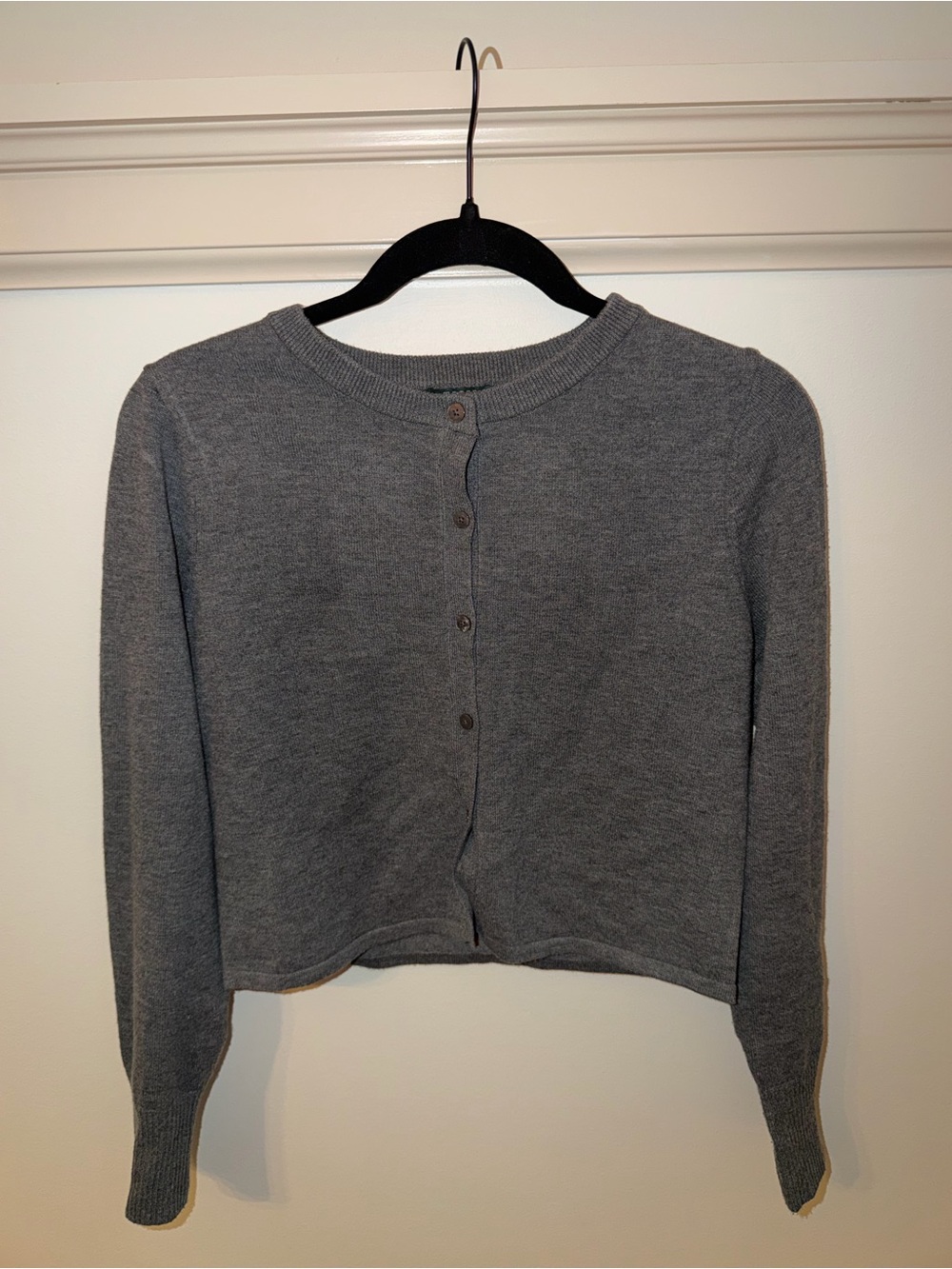 Wild Fable Dark Gray Cropped Cardigan Size S